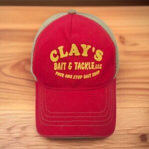 Clays Bait & Tackle Mesh Strapback Cap Trucker Baseball Outdoor Fishing Hat